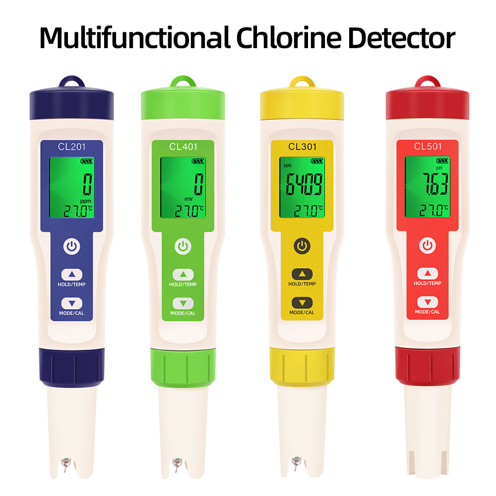 Marine Aquarium Water Analyzer - PH/CL2/H2/ORP/miernik temperatury detektor chloru cyfrowy Tester