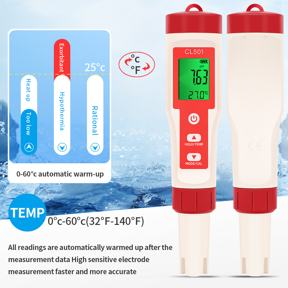 PH/CL2/H2/ORP/miernik temperat – Marine Aquarium Water Analyzer recenzja i cena
