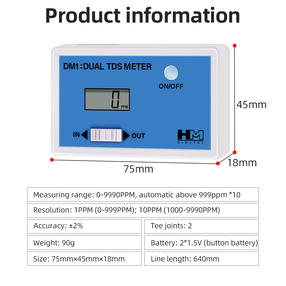 DM1 Dual TDS Tester jakości wo – Marine Aquarium Water Analyzer recenzja i cena
